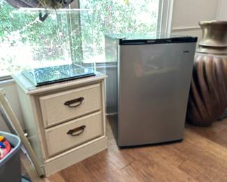 Mini fridge and bedroom furniture 