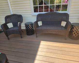 Brown Wicker Set