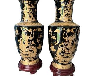 Chineese Dragon Vases