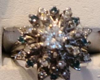 Gorgeous 14K Sapphire and Diamond ring.