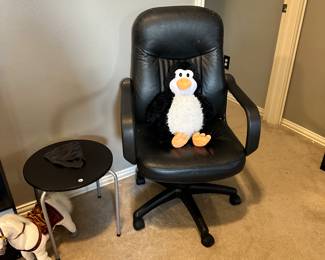 Desk Chair, Small Table, Stuffed Animals