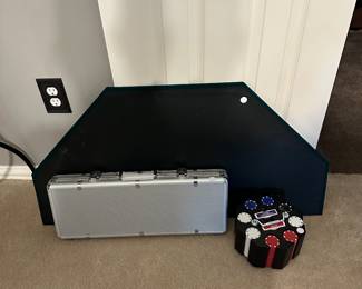 Poker table topper and Chips