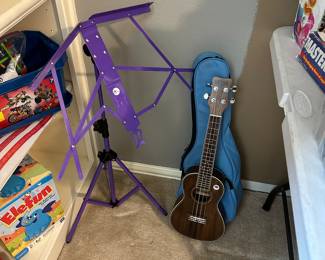 Child's Ukulele and Music Stand