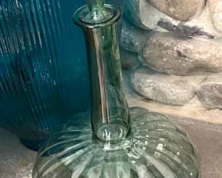 large green glass decanter