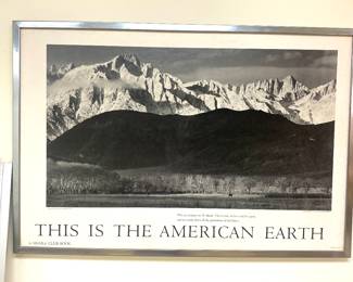 Ansel Adams framed poster 
