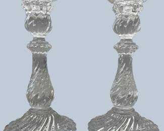 Vintage Baccarat Bambous candlesticks