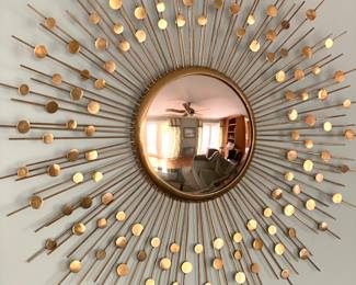 Thomas Pheasant style mid-century sunburst mirror