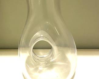 Blown Polish “donut hole” mid-century carafe