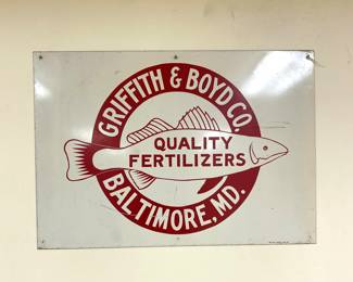 Vintage commercial metal  sign