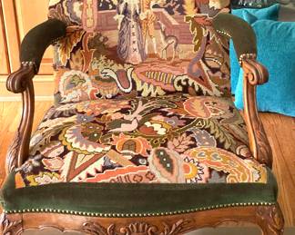 Needlepoint Bergere chair