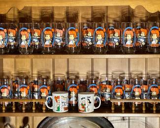 Vintage, 1980's Wilma (Flintstone) Glasses, from Pizza Hut,
