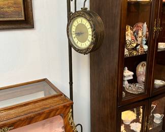 Two-Faced Clock on Stand
