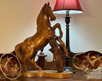 Wood Sculptured Horse