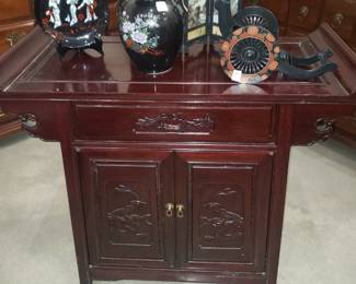 Asian Display Shelf & Decor