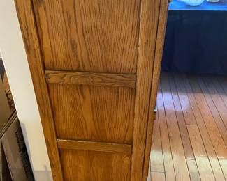 Vintage 3-door oak Liquor Cabinet