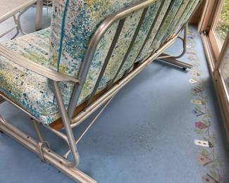 Vintage patio glider loveseat  