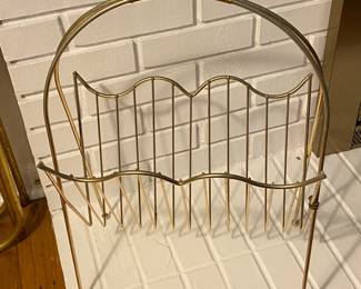 Vintage brass magazine/newspaper rack 