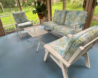 Solid white wood patio furniture 