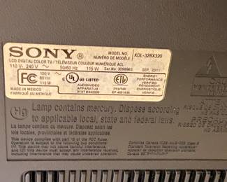 Sony lcd digital 32" tv