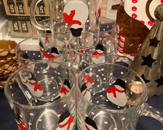 Snowman glasses - crate & barrel