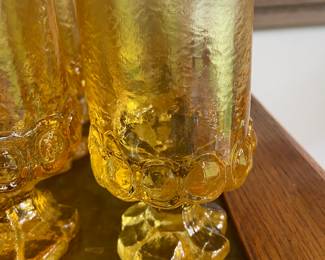 Vintage Tiffin Franciscan Madeira Cornsilk Yellow goblets 