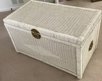 White Wicker Trunk (2 available)