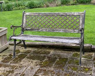 Wooden park benches