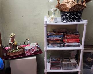 Baskets, VHS Tapes, DVD's
