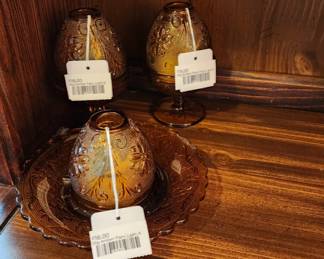 Vtg Amber Fairy Light A,B,C