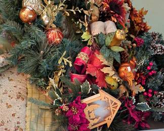 Various holiday wreaths