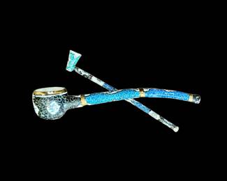 Small Cloisonné pipes