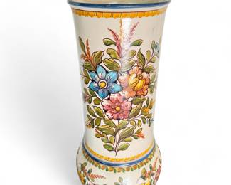 Large Italian Pottery Umbrella Vase