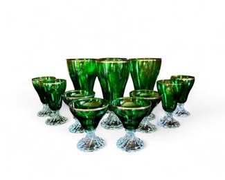 Vintage Anchor Hocking Emerald Green Berwick Boopie Glasses
