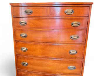 Mid-Century Henredon Federal Style Inlaid Tall Dresser