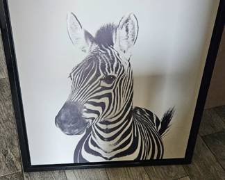 Tall zebra vinyl art picture $