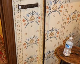 Hand forged iron candle stand and key rack