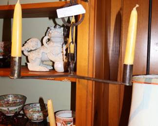 Hand forged iron chandelier 