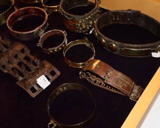 Very unique collection of Victorian dog collars 