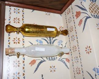 Glass rolling pin collection 