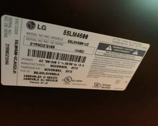 #24 LG TV 55LM4600VC $75.00