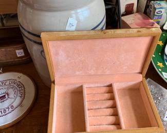 #117 Burled Wood Jewelry Box $25.00