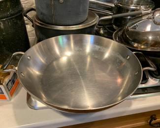 #46 Allclad Sauté Pan/Wok w/lid $40.00