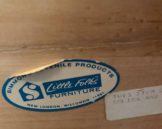 #26 Simmons Little Folks Furn. Wood 3 Drawer Chest - 36x17x33 $100.00