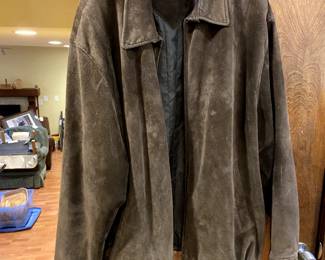 #197 coat XXL men's brown swede jacket $30.00