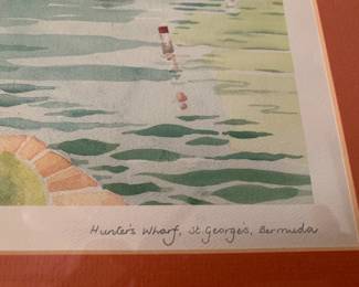 #65 Print- Hunters Wharf at St. George Bermuda $60.00