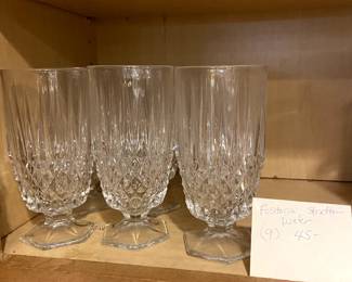 #192 crystal Fostoria Statton Water glasses (9) $45.00