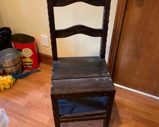 #131 Wood Ladder that folds to become a chair $30.00