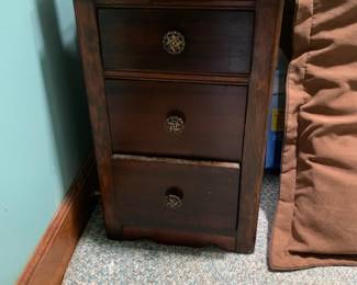 #97 Bedside Table with 3 drawers 15x17x22 $30.00