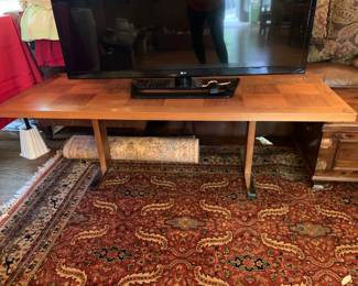 #23 German Coffee Table Cranks Up Taller - 66xx26x21-36 $100.00