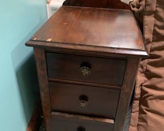 #97 Bedside Table with 3 drawers 15x17x22 $30.00